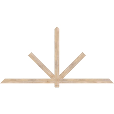 Ekena Millwork Kennewick Smooth Timber Gable Bracket, Douglas Fir, 84"W x 42"H x 1 1/2"D x 3 1/2"F, 12/12 Pitch GBW084X42X0204KEN00SDF